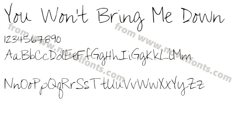 You Won't Bring Me DownPreview
