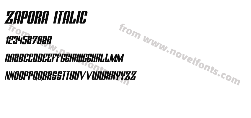 ZAPORA ItalicPreview