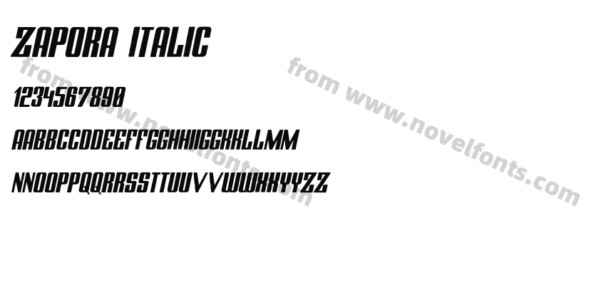 ZAPORA ItalicPreview