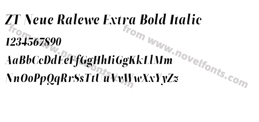 ZT Neue Ralewe Extra Bold ItalicPreview