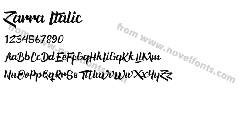 Zarra ItalicPreview