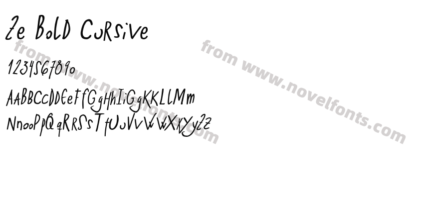 Ze Bold CursivePreview