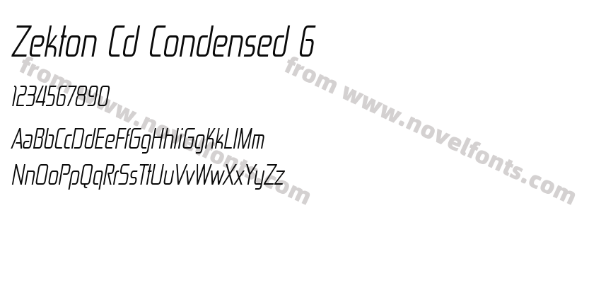 Zekton Cd Condensed 6Preview