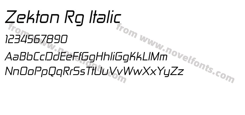 Zekton Rg ItalicPreview