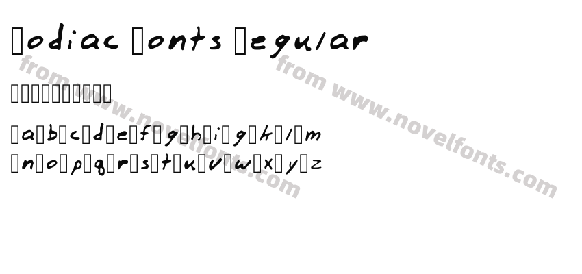 Zodiac Fonts RegularPreview