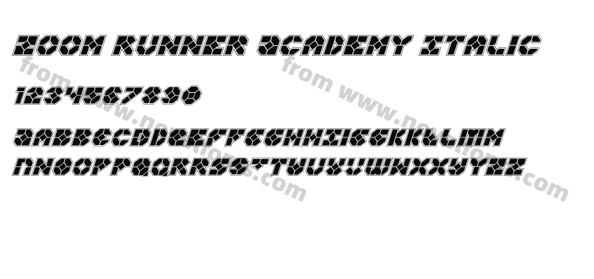 Zoom Runner Academy ItalicPreview