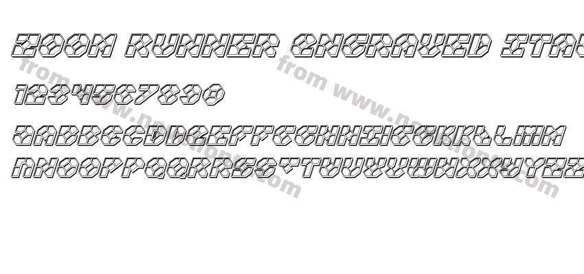 Zoom Runner Engraved ItalicPreview