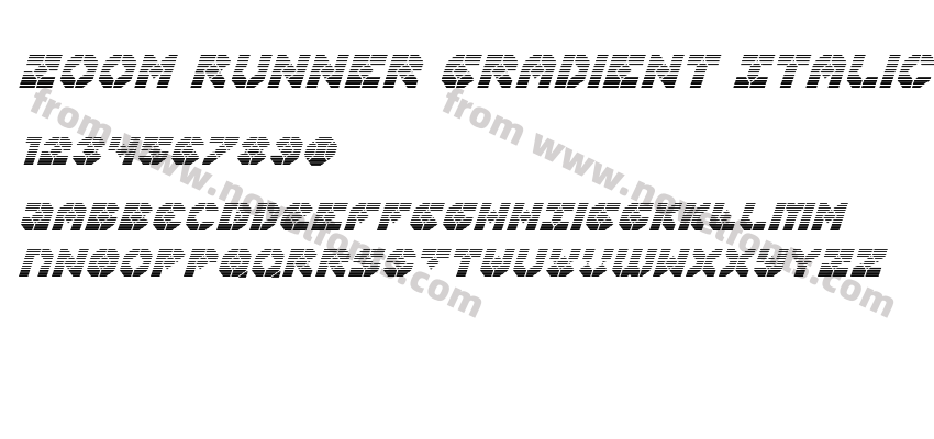 Zoom Runner Gradient ItalicPreview