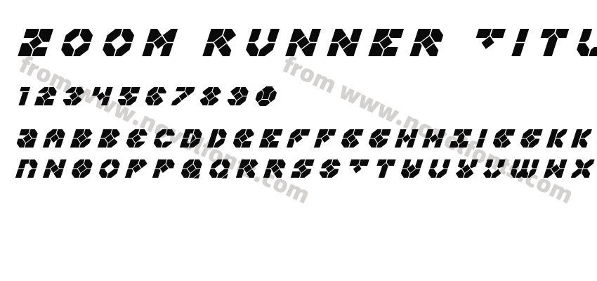 Zoom Runner Title ItalicPreview