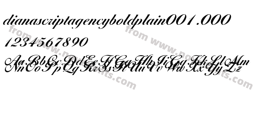 dianascriptagencyboldplain001.000Preview