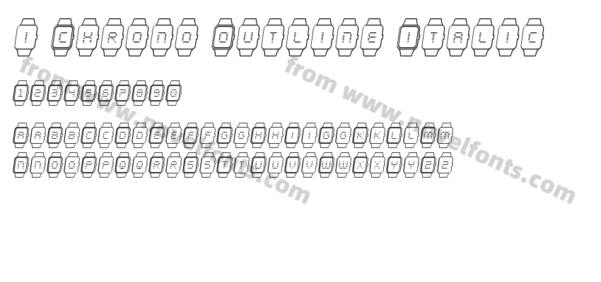 i Chrono Outline ItalicPreview