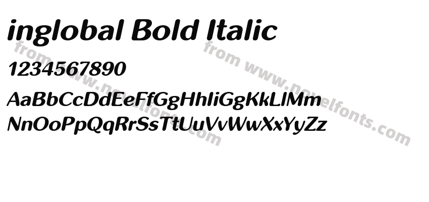 inglobal Bold ItalicPreview