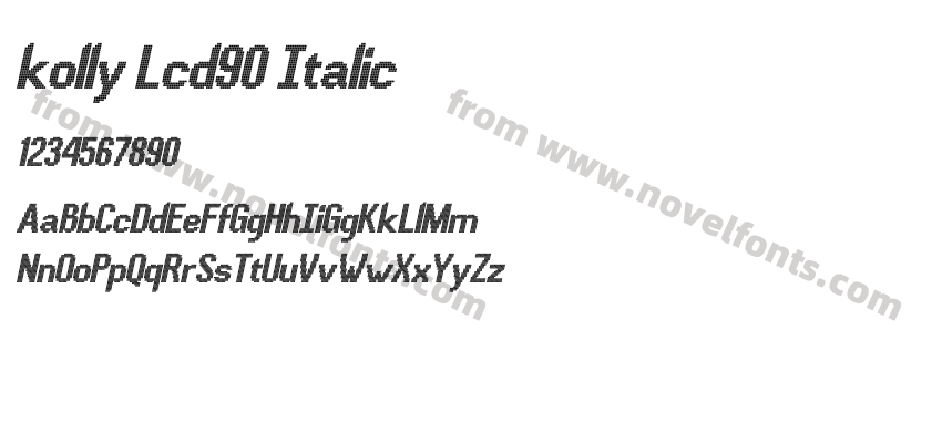 kolly Lcd90 ItalicPreview