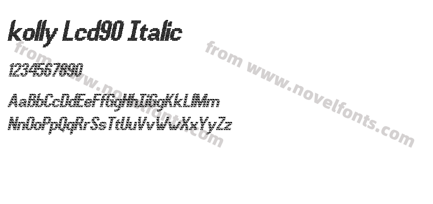 kolly Lcd90 ItalicPreview