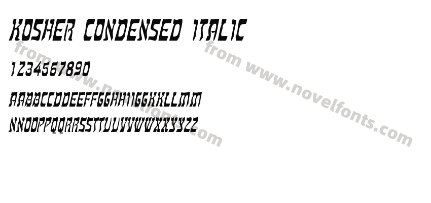 Kosher Condensed ItalicPreview