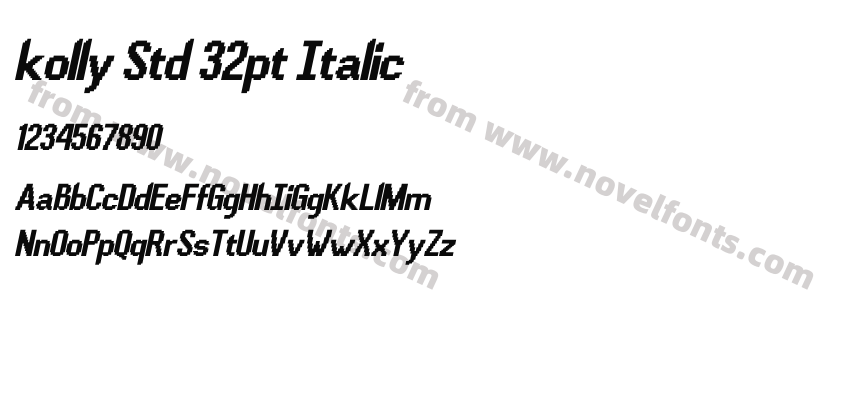 kolly Std 32pt ItalicPreview