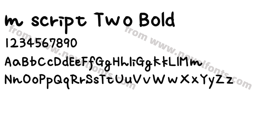 m script Two BoldPreview
