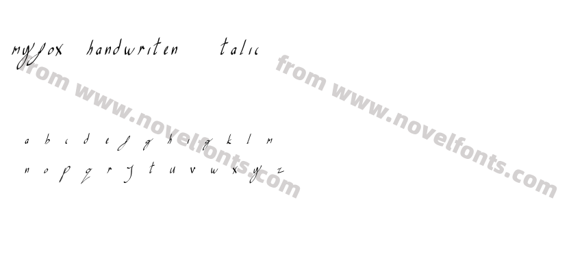 myfox handwriten ItalicPreview