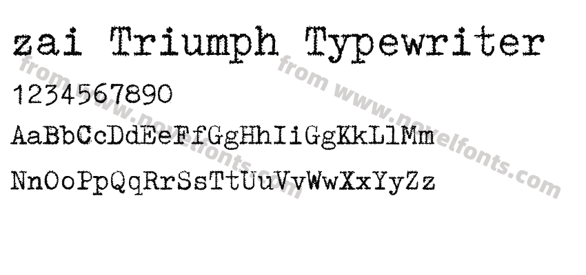 zai Triumph TypewriterPreview