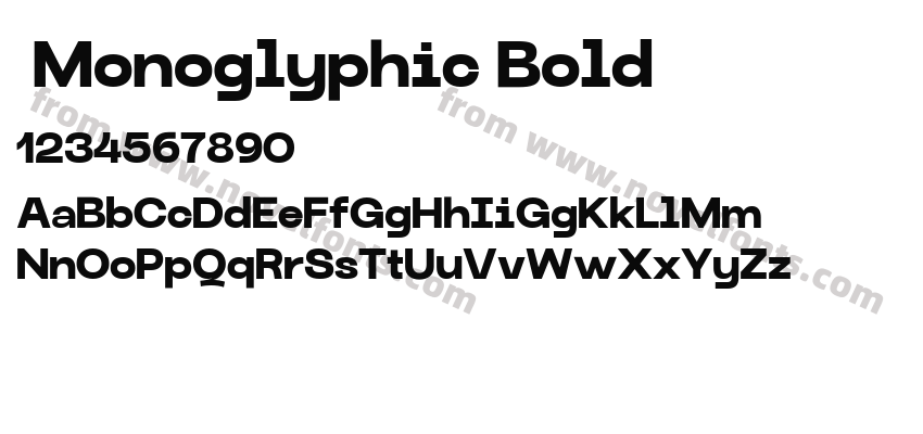  Monoglyphic BoldPreview