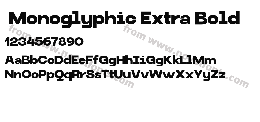  Monoglyphic Extra BoldPreview
