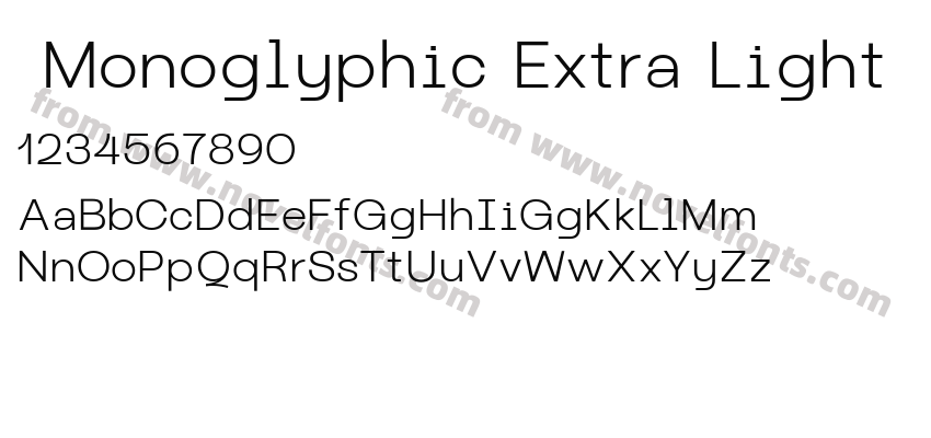  Monoglyphic Extra LightPreview