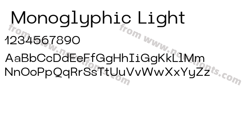  Monoglyphic LightPreview
