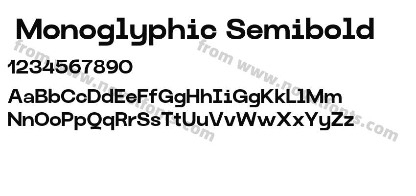  Monoglyphic SemiboldPreview