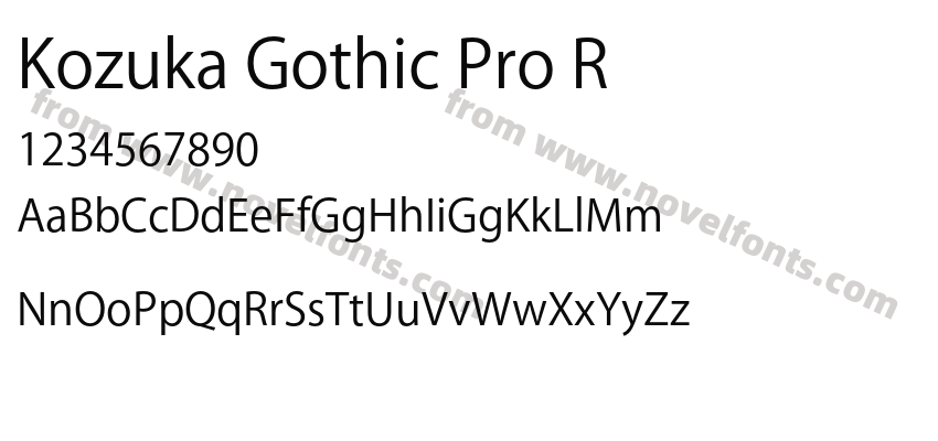 Kozuka Gothic Pro RPreview