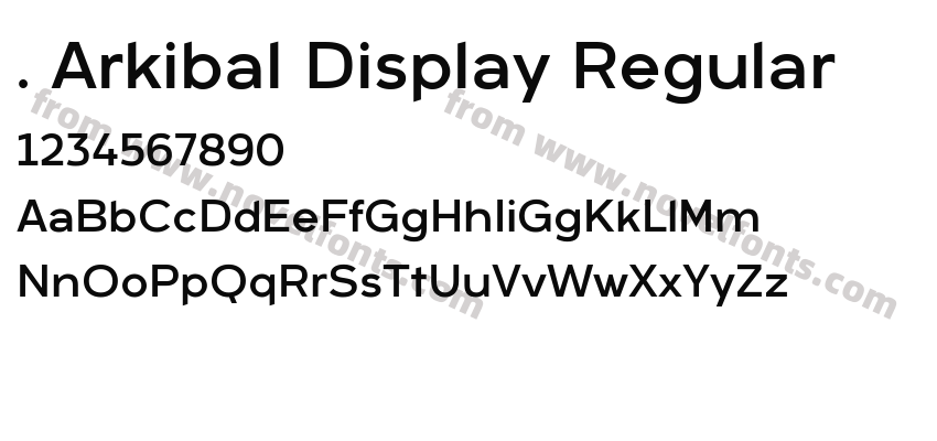 . Arkibal Display RegularPreview