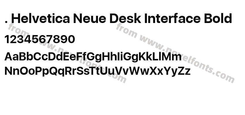. Helvetica Neue Desk Interface BoldPreview
