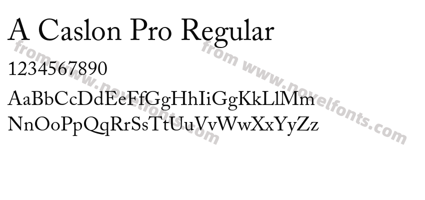 A Caslon Pro RegularPreview