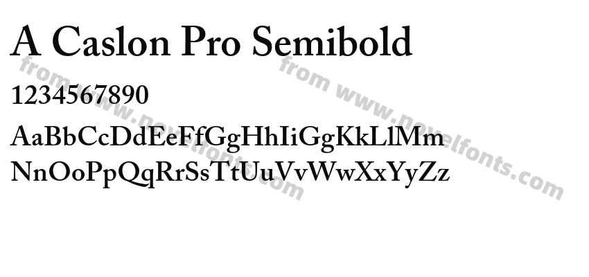 A Caslon Pro SemiboldPreview