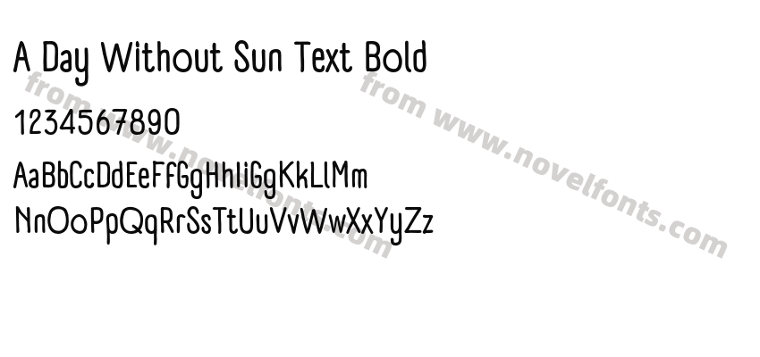 A Day Without Sun Text BoldPreview