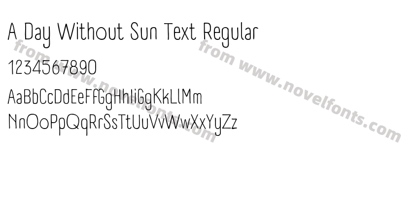A Day Without Sun Text RegularPreview