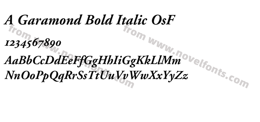 A Garamond Bold Italic OsFPreview