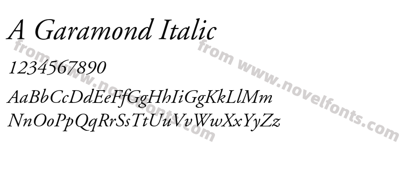 A Garamond ItalicPreview