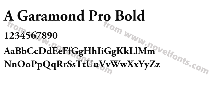 A Garamond Pro BoldPreview