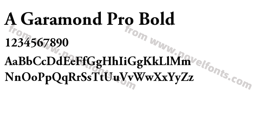 A Garamond Pro BoldPreview