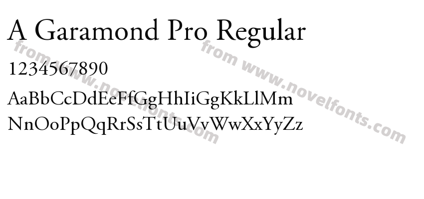 A Garamond Pro RegularPreview