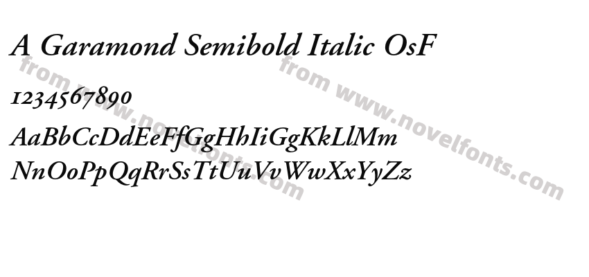 A Garamond Semibold Italic OsFPreview