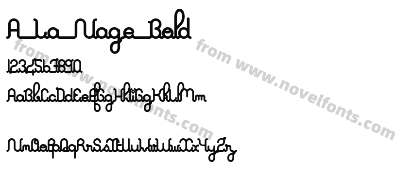 A La Nage BoldPreview