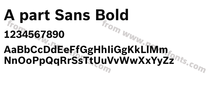 A part Sans BoldPreview