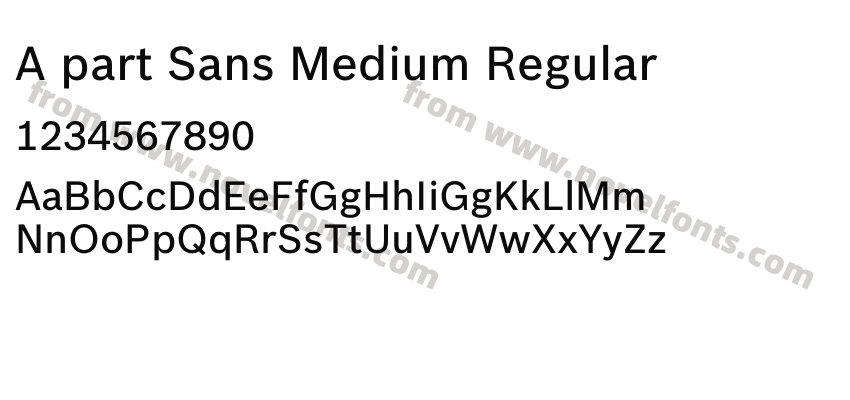 A part Sans Medium RegularPreview