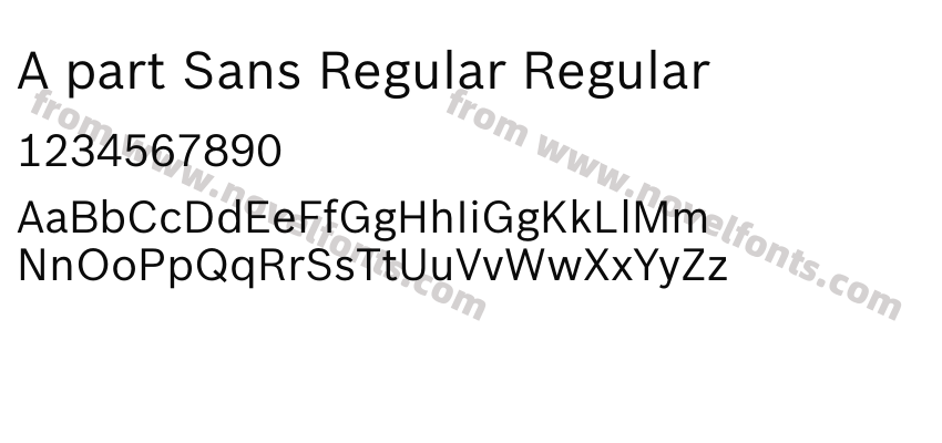 A part Sans Regular RegularPreview