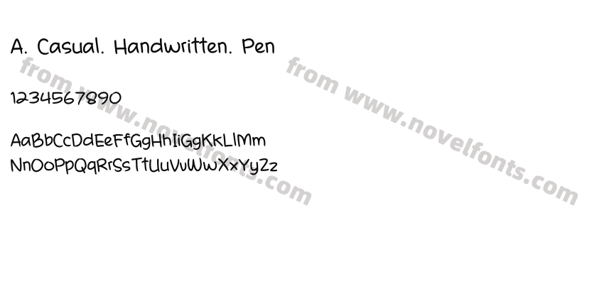 A. Casual. Handwritten. PenPreview