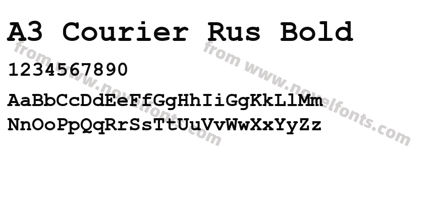 A3 Courier Rus BoldPreview