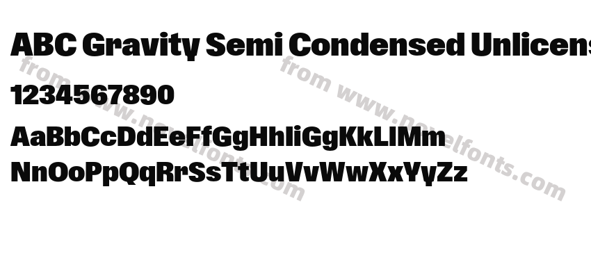 ABC Gravity Semi Condensed Unlicensed Trial RegularPreview