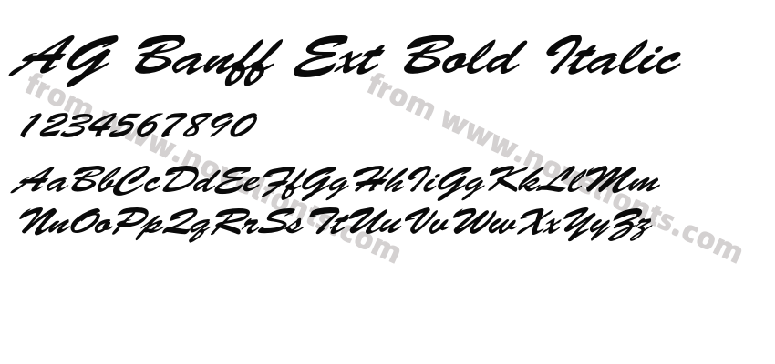 AG Banff Ext Bold ItalicPreview