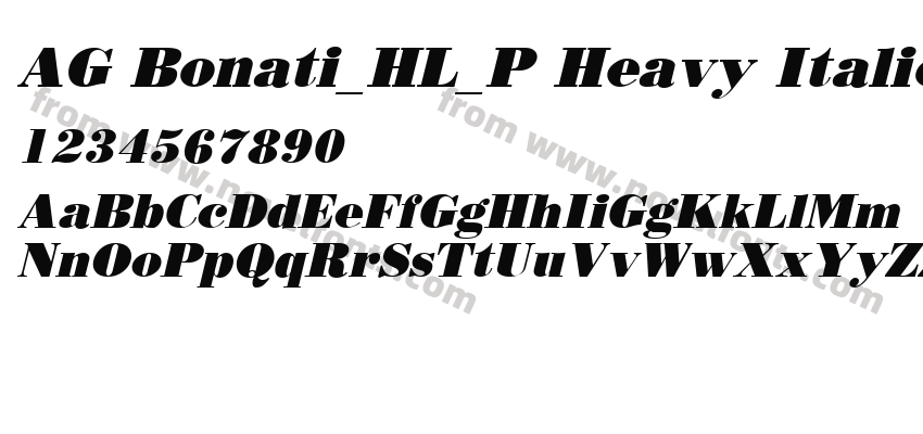 AG Bonati_HL_P Heavy ItalicPreview